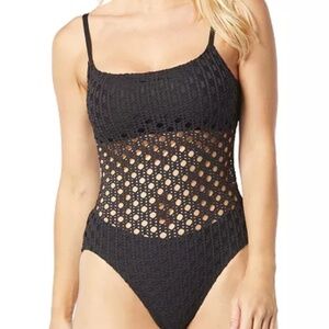 Carmen Marc Valvo - Women's Crochet One-Piece Swimsuit